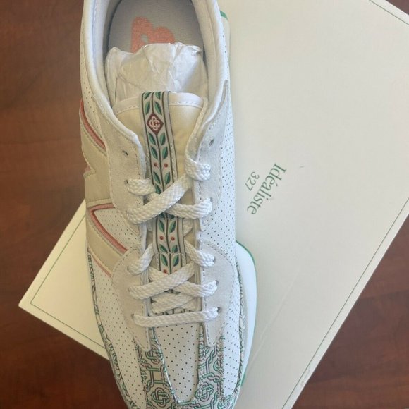 New Balance x Casablanca 327 White Munsell Green - Picture 2 of 9